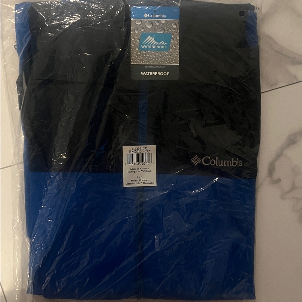 Columbia Black and Blue Waterproof Jacket